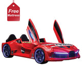 Kids Car Bed Aero Premium Race Car Bed with Mattress Cakidsroom