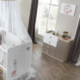 Dresser - Carino White Dresser w/Cupboard (Nursery Dresser) freeshipping - Cakidsroom