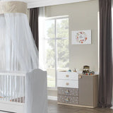 Dresser - Carino White Dresser w/Cupboard (Nursery Dresser) freeshipping - Cakidsroom