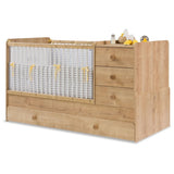 Crib Mocha Convertible Baby Crib/Cradle w/Trundle Bed & Drawers CaKidsRoom
