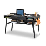 Dark Metal Office Desk freeshipping - Cakidsroom
