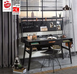 Dark Metal Office Desk freeshipping - Cakidsroom
