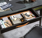 Dark Metal Office Desk freeshipping - Cakidsroom