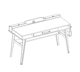 Dark Metal Office Desk freeshipping - Cakidsroom