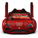 LAMBO Race Car Bed w/LED Lights & Sound Effects CaKidsRoom