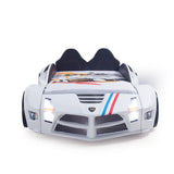 race car bed Moon Luxury Race Car Bed w/LEDs & Sound Effects (Free Mattress) CaKidsRoom
