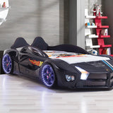 race car bed Moon Luxury Race Car Bed w/LEDs & Sound Effects (Free Mattress) CaKidsRoom
