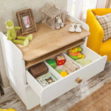 Dresser Natura White Dresser w/Mounted Desk CaKidsRoom