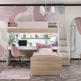 New City Bunk Beds for Girls with Desk Set freeshipping - Cakidsroom