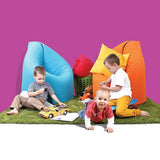 Bean Bag 2-Color Paq Bed Bean Bag (Orange) - Convertible to Camping Mattress CaKidsRoom