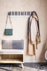 Piano Coat (21 Key) -Wall Mountable Piano Towel Coat Umbrella Bag Hanger Hook Rack Coat Hooks - Black and White CaKidsRoom