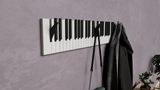 Piano Coat (21 Key) -Wall Mountable Piano Towel Coat Umbrella Bag Hanger Hook Rack Coat Hooks - Black and White CaKidsRoom