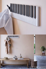 Piano Coat (21 Key) -Wall Mountable Piano Towel Coat Umbrella Bag Hanger Hook Rack Coat Hooks - Black and White CaKidsRoom
