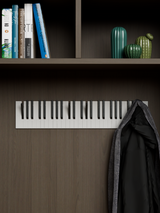 Piano Coat (21 Key) -Wall Mountable Piano Towel Coat Umbrella Bag Hanger Hook Rack Coat Hooks - Black and White CaKidsRoom