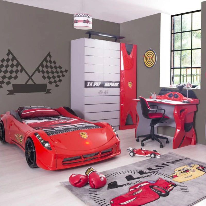 Race Car Garage Bedroom Kids Study Desk CaKidsRoom