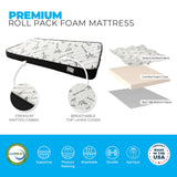 Core Comfort Kids Roll-Pack Foam Mattress (190 x 90cm) - The Perfect Fit for Racing Car Beds