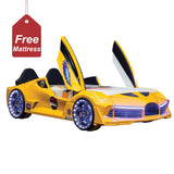 Kids Car Bed Aero Premium Race Car Bed with Mattress Cakidsroom