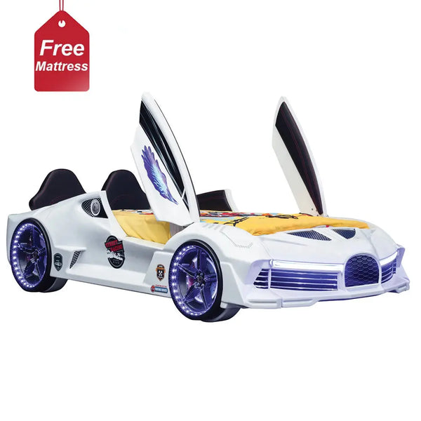 Aero Premium Race Car Bed w/ Free Mattress CaKidsRoom