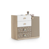 Dresser - Carino White Dresser w/Cupboard (Nursery Dresser) freeshipping - Cakidsroom 