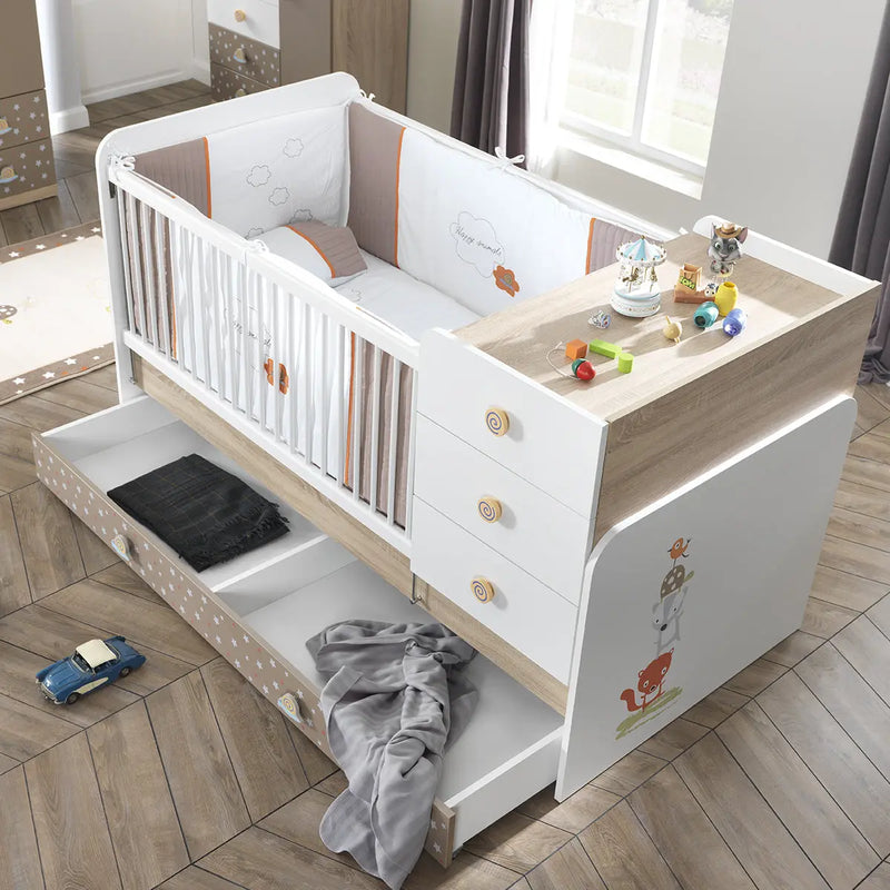 Carino Covertible Crib with Drawers freeshipping - Cakidsroom 
