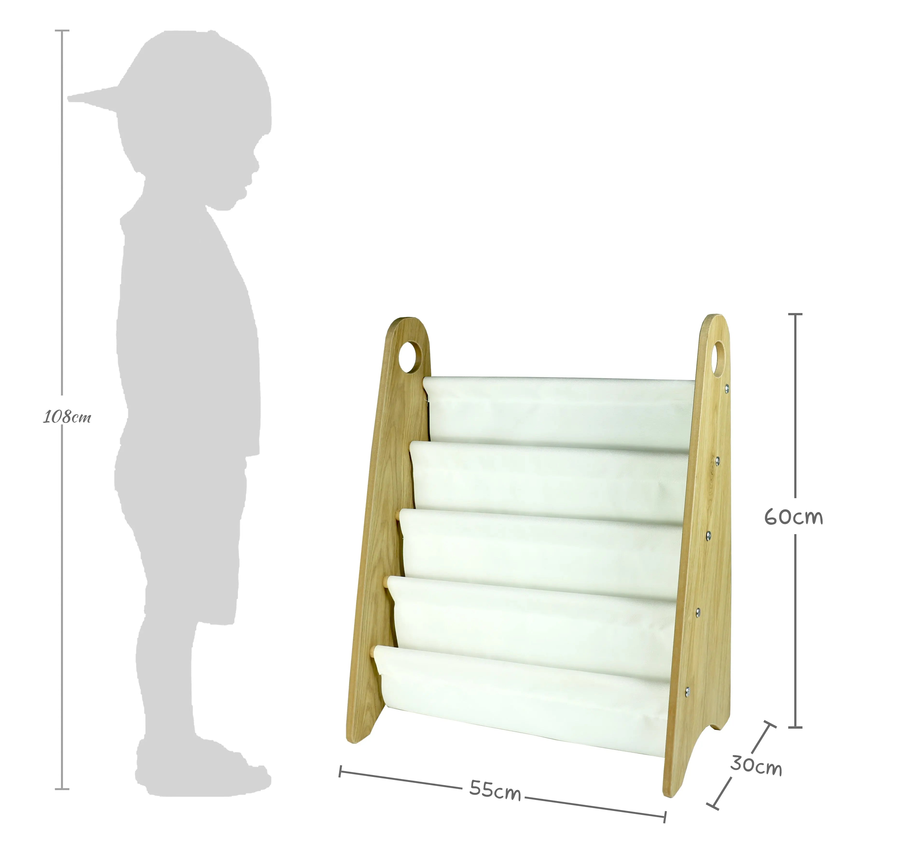 Kids Book Rack - Mega Bookcase & Organizer for Kids