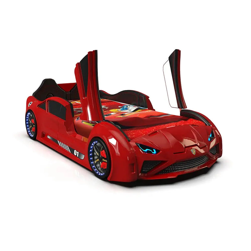 LAMBO Race Car Bed w/LED Lights & Sound Effects CaKidsRoom