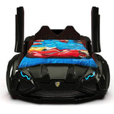 LAMBO Race Car Bed w/LED Lights & Sound Effects CaKidsRoom