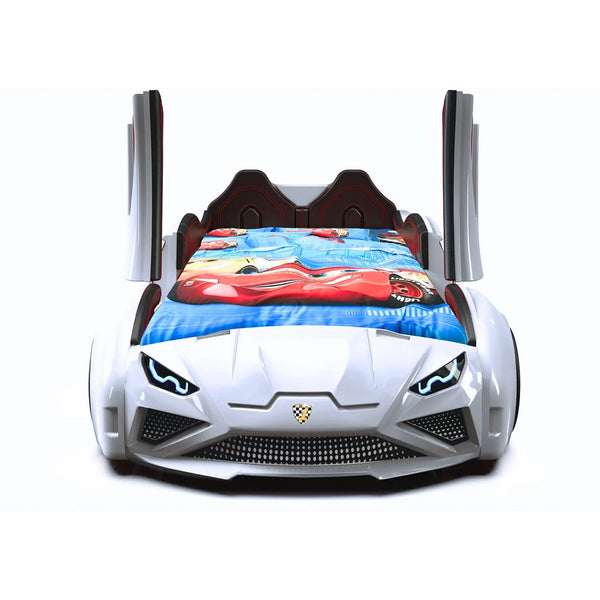 LAMBO Race Car Bed for Kids w/LED Lights & Sound Effects CaKidsRoom