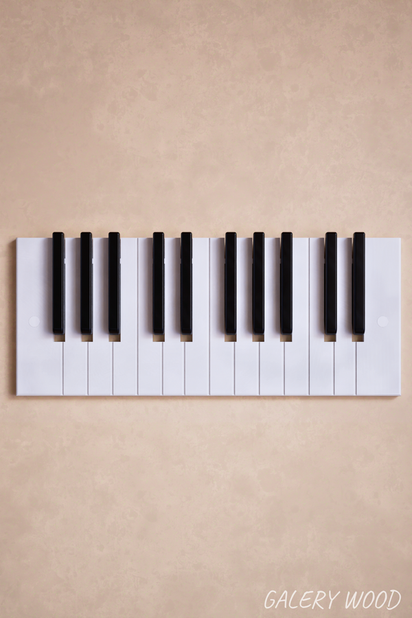 Piano Coat (11 Key) -Wall Mountable Piano Towel Coat Umbrella Bag Hanger Hook Rack Coat Hooks - Black and White (Copy) (Copy) CaKidsRoom
