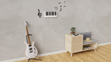 Piano Coat (11 Key) -Wall Mountable Piano Towel Coat Umbrella Bag Hanger Hook Rack Coat Hooks - Black and White (Copy) (Copy) CaKidsRoom