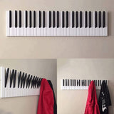 Piano Coat (15 Key) -Wall Mountable Piano Towel Coat Umbrella Bag Hanger Hook Rack Coat Hooks - Black and White (Copy) CaKidsRoom