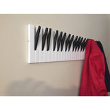 Piano Coat (15 Key) -Wall Mountable Piano Towel Coat Umbrella Bag Hanger Hook Rack Coat Hooks - Black and White (Copy) CaKidsRoom