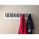 Piano Coat (15 Key) -Wall Mountable Piano Towel Coat Umbrella Bag Hanger Hook Rack Coat Hooks - Black and White (Copy) CaKidsRoom
