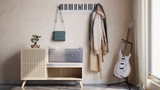 Piano Coat (21 Key) -Wall Mountable Piano Towel Coat Umbrella Bag Hanger Hook Rack Coat Hooks - Black and White CaKidsRoom