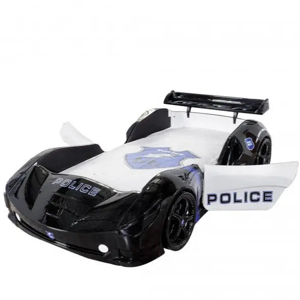 Premium POLICE Race Car Bed w/LEDs & Sound Effects CaKidsRoom