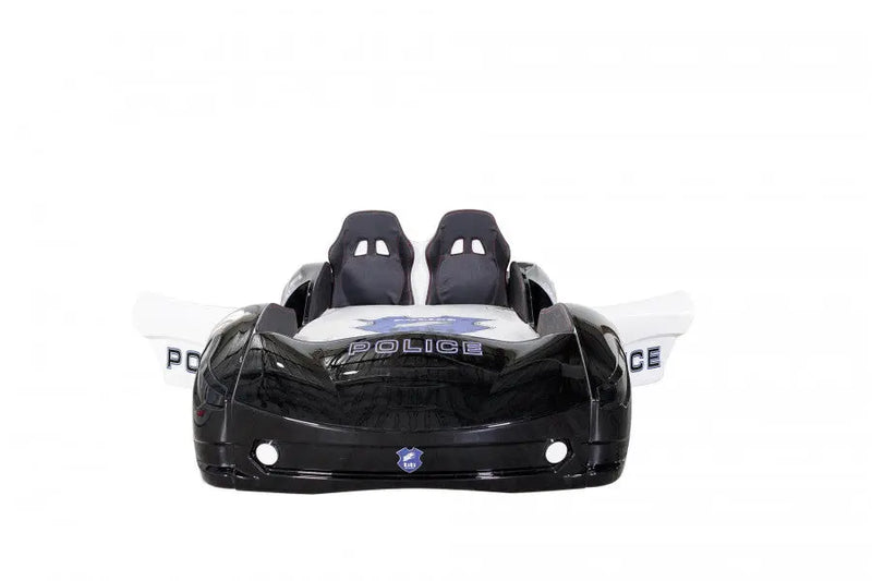 Premium POLICE Race Car Bed w/LEDs & Sound Effects CaKidsRoom