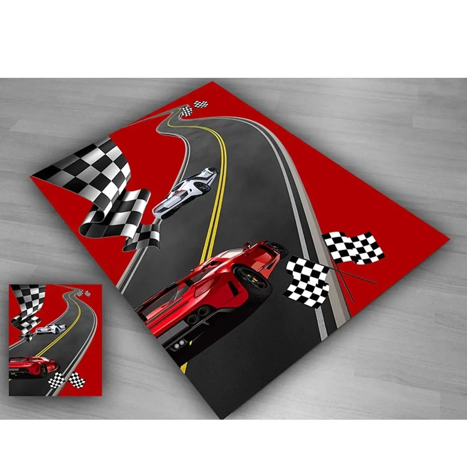 Car Racing Rug Kids Race Car Bed, Twin Car Bed for Kids, Canada Kids Room Set, Bedroom Set