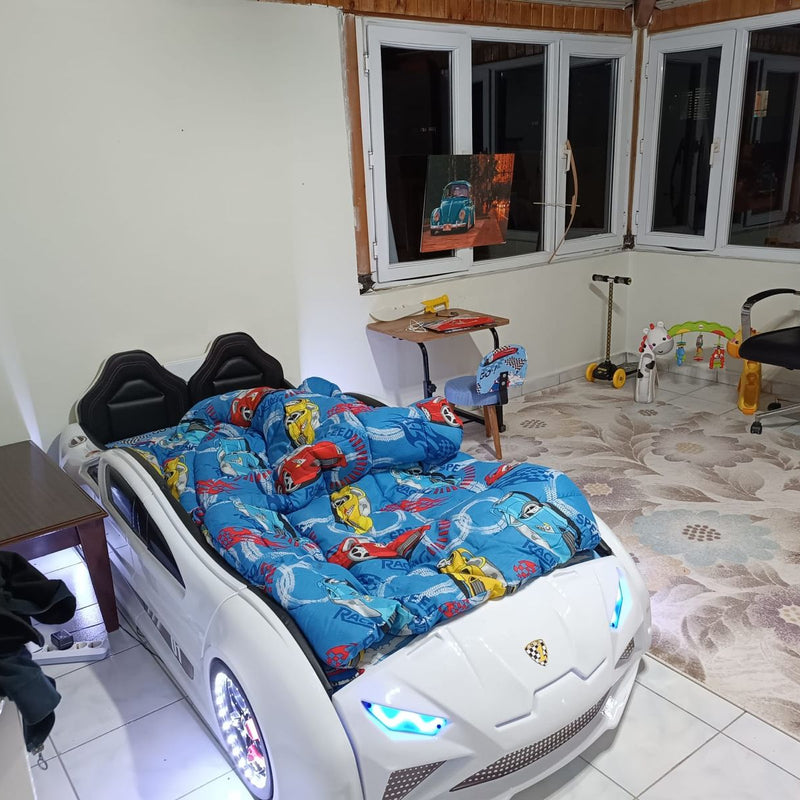 Nitro RX Race Car Bed for Kids w/LED Lights & Sound Effects