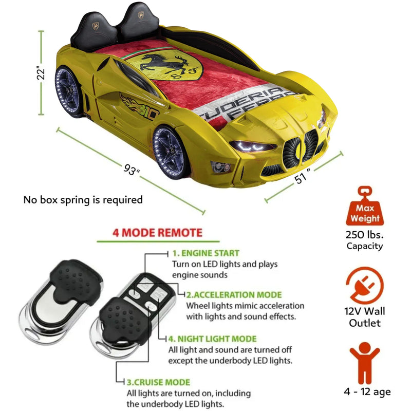 GTM Twin Race Car Bed